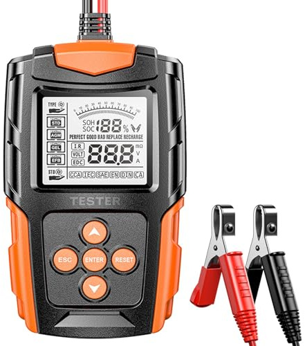 Batterietester 12V 24V Auto Batterie Tester Autobatterie-Messgerättester | Auto Ladesystem Test Scan Tool, Digitaler Batterie Lichtmaschinenanalysator für Auto, LKW, ATV, SUV, Boot