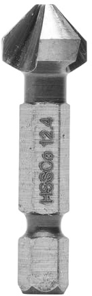 ENT 45683 Kegelsenker HS, Durchmesser (D) 12,4 mm, GL 36 mm, E 90°, S 1/4 6-kant Bit Aufnahme