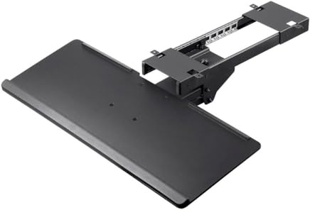 Monoprice Adjustable Ergonomic Keyboard Tray - Black with Full Size Platform - Workstream Collection