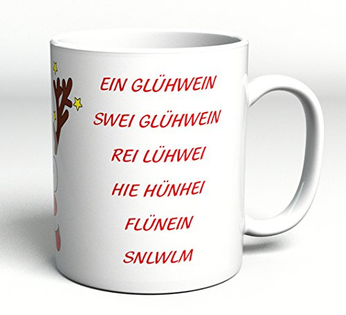geschenke-fabrik.de Tasse, Spruch Ein Glühwein, zwei Glühwein