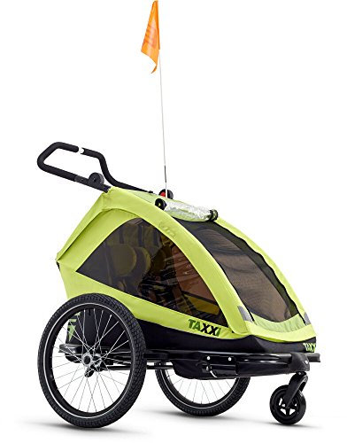 TAXXI ELITE two lemon | Anhänger | Buggy | Jogger | Multifunktionaler Kinderwagen | Alleskönner für zwei | Flexibles Travelsystem | 3-in-1