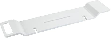 WENKO Badewannentablett Matera mit praktischer Ablagemöglichkeit für Tablet, Gläser und Badutensilien, geräumiger Wanennaufsatz für ein Bad, Badewannenauflage aus Polyresin, Maße: 94 x 5 x 20 cm, Weiß