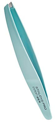 Staleks Pro, Pinze per sopracciglia professionali, modellatura, trucco, ergoniche e con design, punte affilate a mano in acciaio inox, TE-64/4