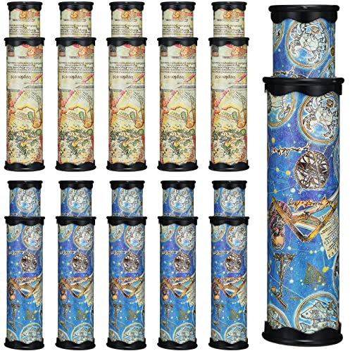 Yunsailing 12 Pack Magic Kaleidoscope Classic Retro Toys - Stretchable Long Kaleidoscope Bulk Party Favors - Educational Science Developmental Toy for Boy, Girl, Adults - Birthday