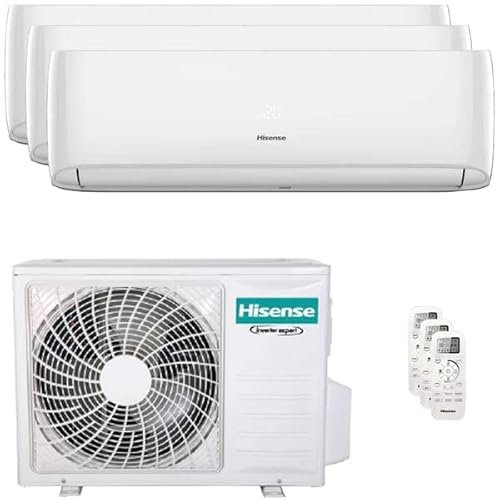 Climatizzatore Hisense Trial Split 3AMW62U4RJC 9000 BTU + 9000 BTU - WiFi Incluso - Novità 2022