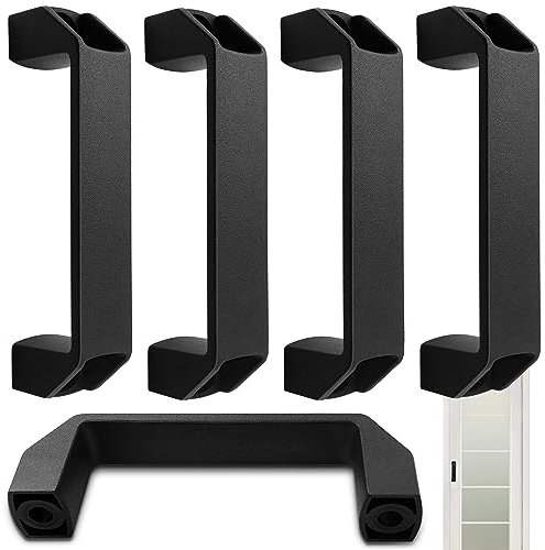 WZYTEU 6 maniglie nere per mobili in nylon per mobili da cucina serie 30 profilo in alluminio (distanza tra i fori: 120 mm)