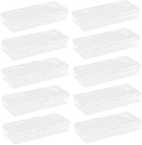 Veemoon 10pcs Boxes Blade Case Razor Disposable Storage Container Storage Case Blade Disposal Organiser Blade Disposal Bucket Earring Razors Junk Box Fishing Gear Plastic