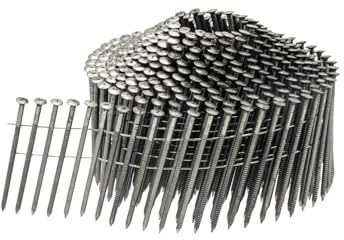 UnitSteel 16° Clous en rouleau - 2,1x38mm, 3.500 piéces, Petit emballage, 16° Clous en rouleau pour Cloueur, Tige annelée/INOX A2/Tête bombée, pour toutes les marques cloueuses