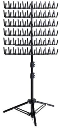 Support de Coiffure pour Tressage, Étagère à Cheveux Tressée, Trépied Réglable En Hauteur Présentoir à 144 Outils Professionnels, pour Les Stations de Salon, Coiffure, Tressage, Noir