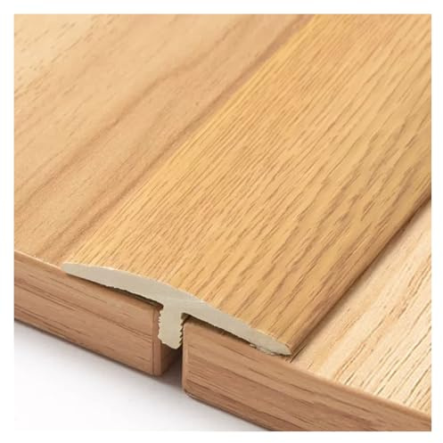 2.9/5.9/8.8 Ft PVC T Molding Floor Transition Strips Self Adhesive Floor Edge Trim Flat Divider Strip for Joining Flooring Gaps of Laminate Planks Tile(Oak,180cm/5.9ft)