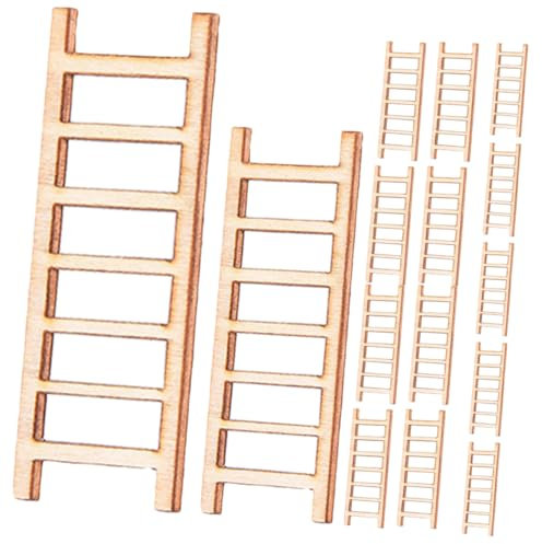 STOBOK Kleiner Holzleitern 40 Stück Formstabile Kleine Holzleitern Naturbelassen Glatte Oberfläche Bonsai Und Miniatur Dekoration Für Sandtisch Und Puppenhaus
