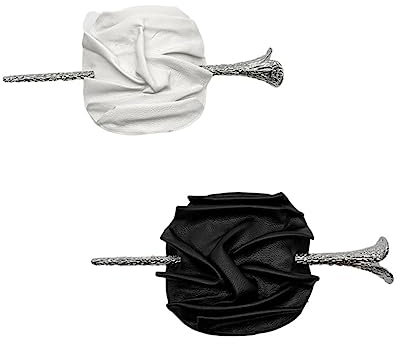 Didiseaon 2pcs Leather Hair Bun Stick Hairpin Headdress for Women Hair Accessories Vintage Style for Updo Hairstyle for Party and Wedding