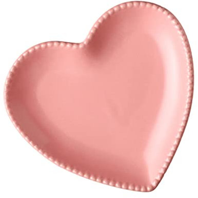 MAGICLULU Piattino in Ceramica Forma di Cuore per Alimenti Vassoio per Dessert Piatto per Frutta per Casa Stoviglie in Ceramica