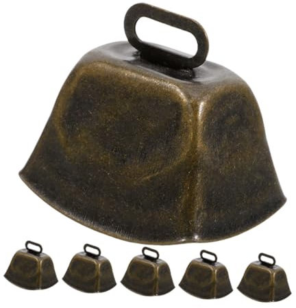 VANZACK 6stücke Antike Kuhglocken Mit Runden Kanten Lauter Glocke Für Nutztiere Metallglocke Zum Hängen Dekorative Anhänger Für Bauernhof Und Haustiere Für Schafe Und Rinder