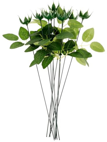 CIMAXIC Künstliche Blumenkelche Set Mit Blütenstiele Aus Kunststoff Für DIY-bastelarbeiten Blumenkelchbehälter Und Kelchblätter Kit