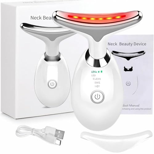 Lux Cove 7-in-1 LED Facial Sculptor,2025 New Upgrade Skin Tightening Anti-Wrinkle Beauty Toning Device,Anti-Aging Neck Eye Massager with 7 Color 3 Modes,Neck Lifting EMS Massage Face Toning Firming