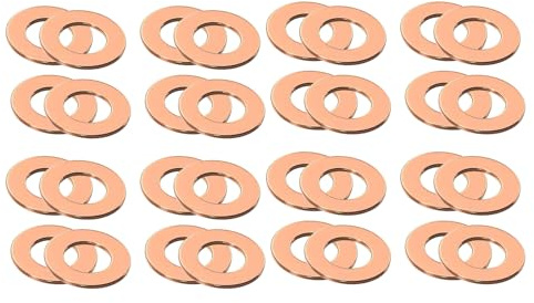 Rondelle da 100 pezzi, 10 x 15 x 1 mm, anelli piatti, rondelle per parafango, anelli in rame, distanziatori, guarnizione piatta in metallo