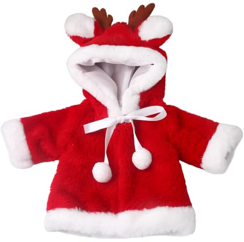 DUORUIMI Puppenkleidung Winter Weihnachtsmantel Plüsch für American Girl Doll 18 Zoll