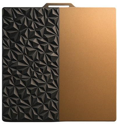TronicXL für Bambulab Druckplatte Doppelseitig Texturiert PEI + Glattes PEO 257x257mm I Magnetisch Spring Steel Druckbett für Bambu Lab Effekt Diamond A1 P1P P1S X1 X1C 3D Drucker Platte