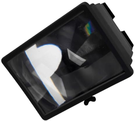 Lupa de Pantalla para Teléfono 3D Ajustable hasta 10cm Negro | Abs y Pvc, Soporte Retráctil, Visualización y Películas, Transforma la Imagen Efecto 3d