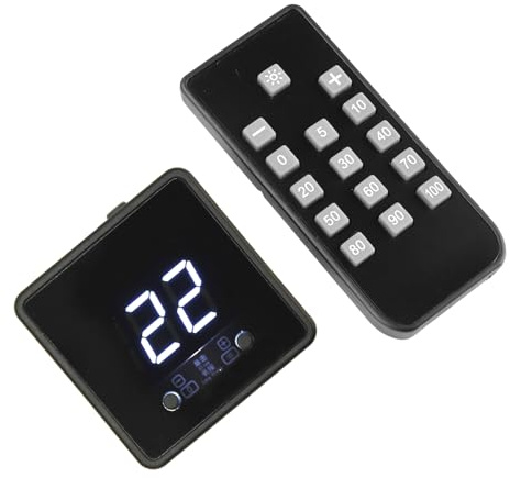 Aideepen 4 Pin 12V PWM-Lüfterregler, 60W 4 Draht Fan Speed Controller mit Fernbedienung und Bildschirmanzeige für DIY-Wasserkühlungs-Kühlungsoption(Type-C 12V-Netzteil)