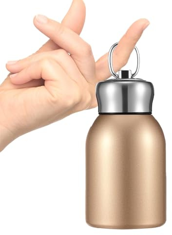 Ylnailky Bouteille D'eau Etanche - Gobelet Mini Portable en Acier Inoxydable | Gourde Sport Isotherme | Pour et adultes café voyage école sport en extérieur camping