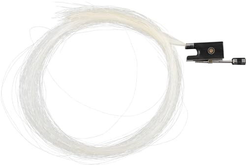 BESTYASH Professionelles Geigenbogen Haar aus Pferdeschwanzhaar Weiß Vorbereitet zum Einfachen Montieren Langlebiges Holz und Metallmaterial für Violine und Geigenzubehör