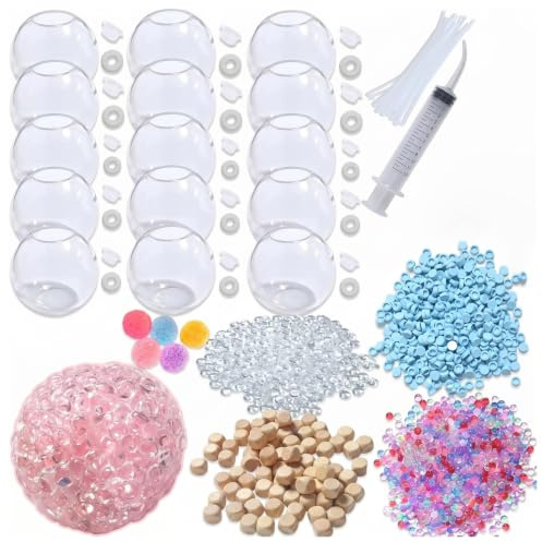 Monwssoe DIY Stressball-Herstellungsset, 15-teiliges Stressball-Haut-Set mit Luftpumpe und Expander-Werkzeug für Druck-Quetschbälle für Erwachsene und Kinder