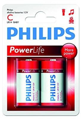 Philips 0568068 Powerlife Batteria, 2 Pezzi con Blister