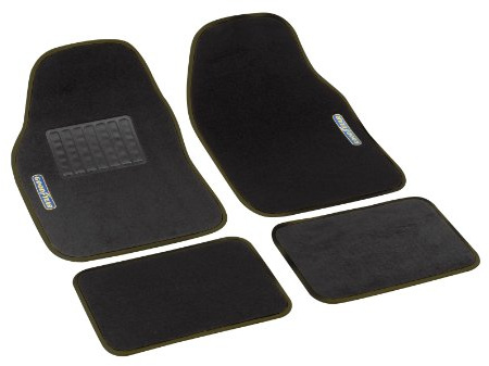 GoodYear 77130 Automatten-Set aus Teppichstoff, schwarz, universell, Set mit 4 Stück