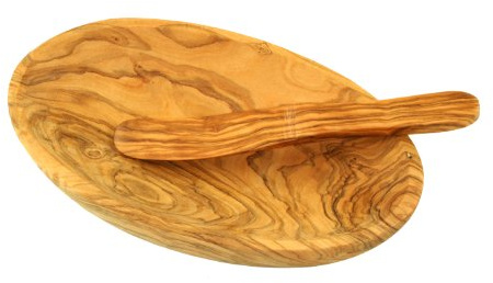 D.O.M.® Butterschale aus Olivenholz inkl. Buttermesser