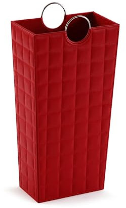 VERSA Poirot Portaombrelli per Ingresso, Corridoio, Camera, Giardino. Portaombrelli Piccolo e Moderno, Misure (A x L x l) 53 x 16 x 28 cm, Polipelle, Colore Rosso
