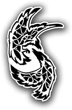 Aufkleber/Sticker Odins Raben Rabe Hugin Wikinger Germanen Krähe 7x4cm A734
