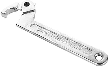 Eowpower Chrome Vanadium C Spanner Tool Adjustable Hook Wrench Square Head 32-76 mm