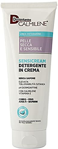 Dermovitamina Calmilene Sensicream Detergente - Detergente Viso e Corpo - Senza Sapone - Per Pelle Secca, Sensibile con Tendenza Atopica, Dermatiti, Psoriasi - Con Vitamina E e Calmilene - 250 ml