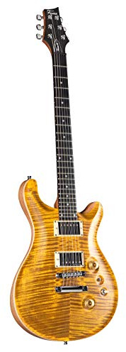 Fame Forum IV Classic E-Gitarre, elektrische Gitarre mit Humbucker Tonabnehmer, Electric Guitar mit brauner Riegelahorndecke, Forum Double Cut