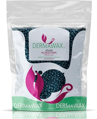 Dermawax 2 kg Azulen Waxing Perlen - Professionelle Warmwachsperlen zur Haarentfernung - Anwendung ohne Haarentfernungsstreifen - Geeignet für alle Hauttypen - Sanfte Haarentfernung für den ganzen