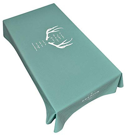 Tovaglia, Confortevole Tovaglia Verde In Stile Europeo Corna Lettera Stampata In Cotone Poliestere Tessuto Esterno Coperchio, Pulire Grande Tovaglia, Usato Per Il Tavolo Da Cucina A Buffet Desktop De