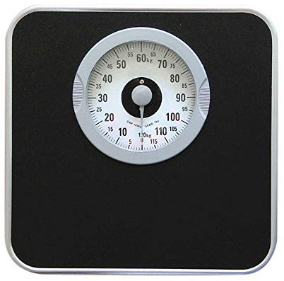 YZJJ mechanische Personenwaage, Personenwaage analog, im Retro-Design - analoge Waage, bis max.120 kg(Mechanische Waage im klassischen Doktorwaagen-Design, Metall-Korpus, rutschfeste Wiegefläche)