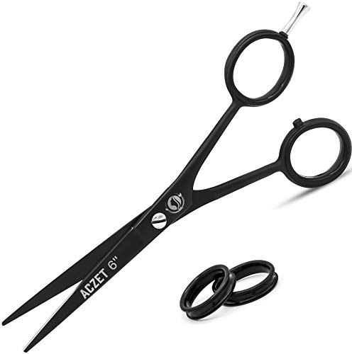 Professional Hairdressers Sharp Trimming Barbers Stainless Steel Hair Dresser Cutting Shears Salon Hairdressing Scissor Black Razor Edge Hair Cutting Scissor 6.0 for Men Ladies Women Kids Children