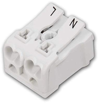 world-trading-net - Regleta de bornes Luster, 2 polos con palanca, regleta de bornes ligera