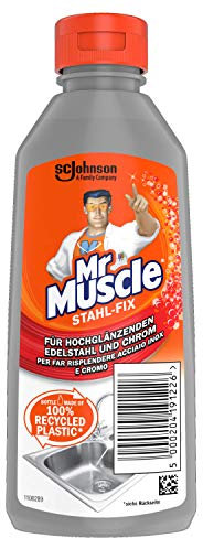 Mr Muscle Stahl-fix - Detergente per acciaio inox lucido e cromato, effetto perlato, confezione da 1 (1 x 200 ml)