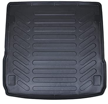Trimak Passgenau 3D Kofferraumwanne Kompatibel mit Audi Q7 4L 2006-2015 Kofferraummatte Schutzmatte Auto Zubehör Antirutschmatte Kantenschutz Kofferraumwann TPE Gummi Dauerhaft Schwarz