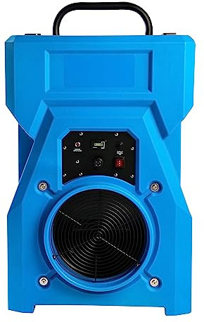 MOUNTO 1000 cfm Purificador de aire industrial portátil - Potente motor de 1 HP, verdadero filtro HEPA, 2 velocidades, mango y ruedas