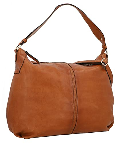 Gusti Leder Shopper Handtasche Damen Hannah - Umhängetasche Damen Mittelgroß in Braun - Schultertasche Crossbody Bag Tote Bag Vintage Leder