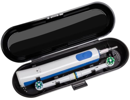 seplouis Elektrische Zahnbürstenbox kompatibel mit Oral B/Oral-B Pro/iO/Philips Sonicare/Demita/Bitvae und den meisten Anderen Elektrozahnbürstenmarken auf dem Markt, Schwarz
