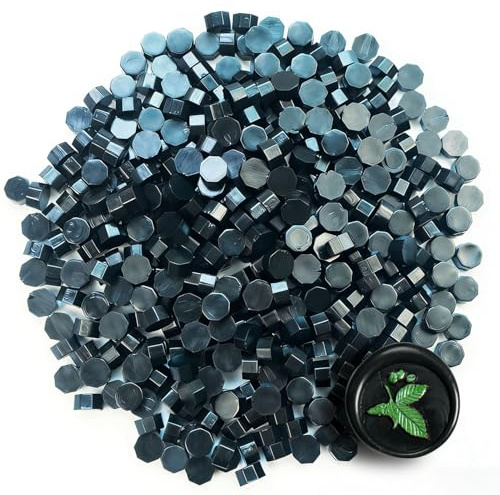 Wachs Siegel Perlen, Zifospy 370 PCS Siegel Wachs Perlen für Siegel Perlen für Brief Grußkarten Wein Siegel Handwerk Herstellung Hochzeit und Party Einladungen(Black)