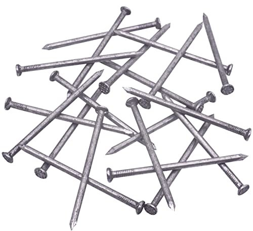 SKIR'CO (400 piezas) Clavos de construcción de acero de 2,5 x 50 mm, cabeza redonda plana, clavos de alambre comunes multiusos para madera