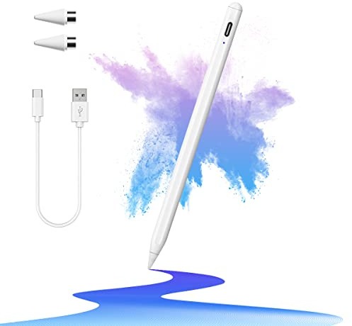 EFAITHFIX Stylus Pen for Touch Screens with Magnetic Design Rechargeable Universal Active Stylus Pen Compatible with iOS/Android/Tablet/Phones/iPad pro/Mini/Air Digital Pencil for Writing and Drawing