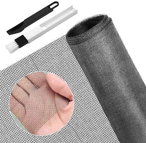 BUZIFU 90*220cm Moustiquaire Sur mesure en Fibre de Verre Ignifuge Grand Store Toile Filet Voile Film Moustiquaire Plissée Adaptable Rigide Anti Moustique Mouche Insecte pour Porte Fenêtre Baie Vitrée